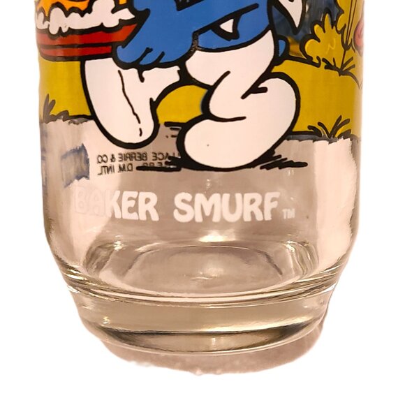 1983 Baker Smurf Hardee’s Collectible Glass Series Peyo Wallace Berrie Advertisi - Picture 9 of 9